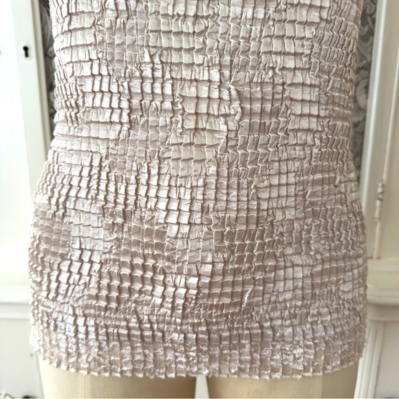Vintage Nicola Textured V-neck Stretch Top - Picture 4 of 11